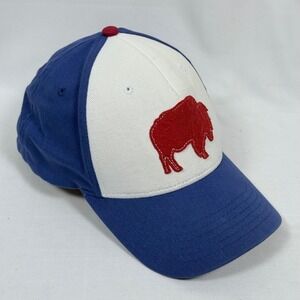 Mountain Khakis Buffalo L/XL Baseball Cap Jackson Hole Blue White Red Hat